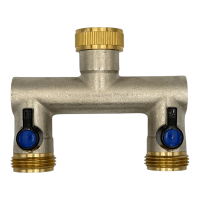 Messing Verteiler 2 Wege 1 Zoll