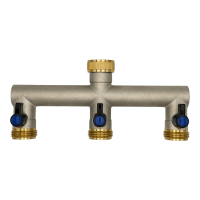 Messing Verteiler 3 Wege 1 Zoll