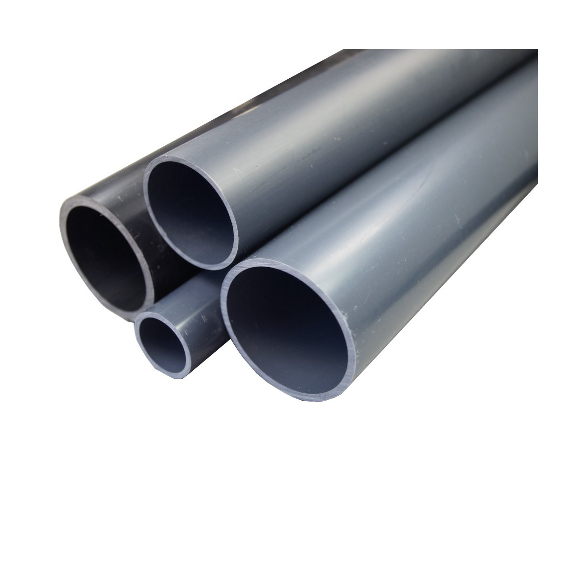 well2wellness® PVC Rohr 50mm PVC Druckrohr 50mm 10 bar transparent 1 Meter 