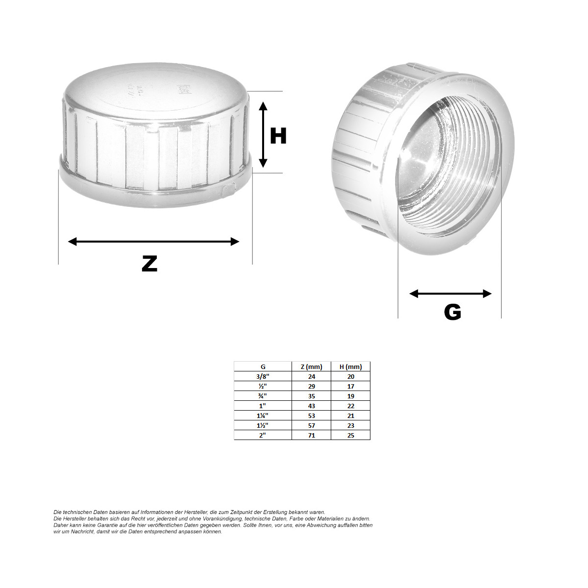 Schutzkappe Zierkappe Schrauben 24 mm Zierschraube Chrom mit 1/8" Gewinde 