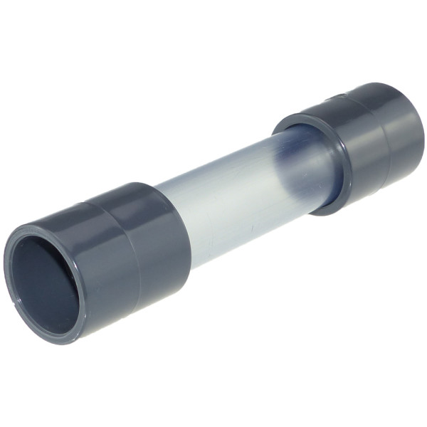 PVC Sichtglas Kontrollglas,Rohr mit beidseitiger Klebemuffe 50mm bis 110mm 