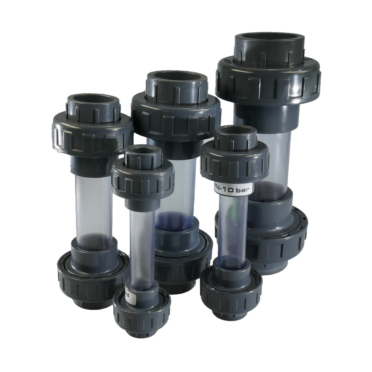 PVC Schauglas Verschraubung Klebemuffe 25 mm