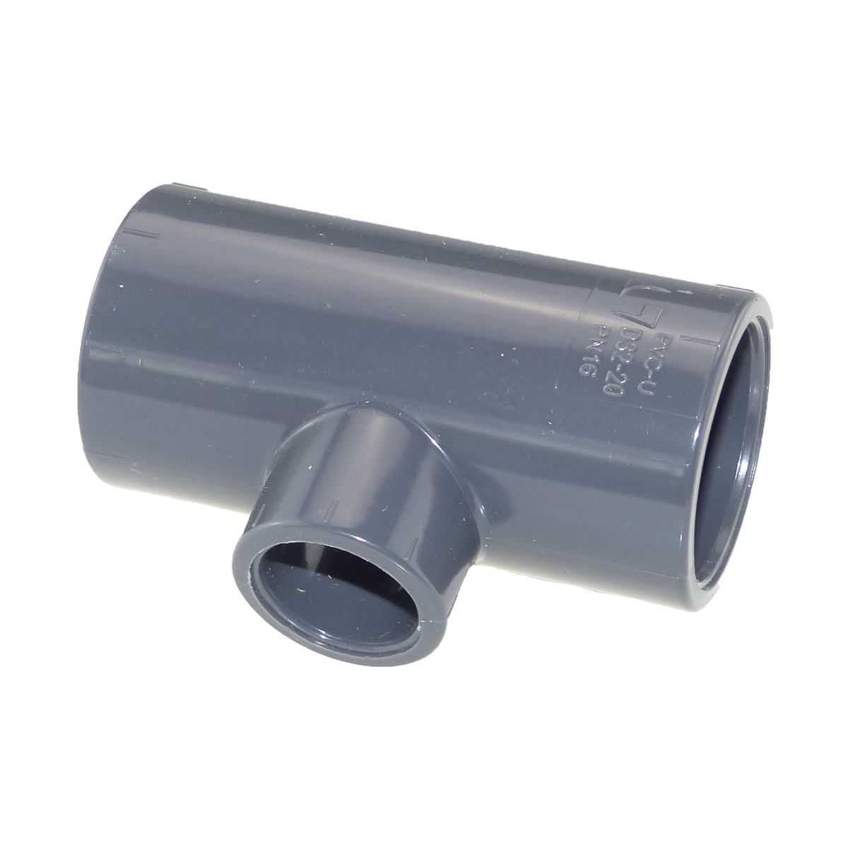 PVC T-Stück 90 Grad reduziert 63 mm x 50 mm