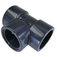 PVC T-Stück 90 Grad Klebmuffe x IG 25 mm x 3/4
