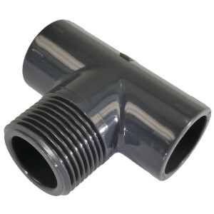 Restposten PVC T-Stück 90 Grad Klebmuffe x AG 20 mm...