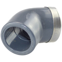 PVC Winkel 45 Grad Klebmuffe x IG VA 40 mm x 1 1/4 Zoll