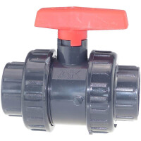 PVC Kugelhahn 2 Wege AK Klebmuffe 75 mm