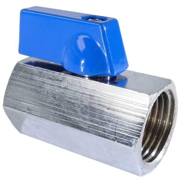 Kugelhahn Mini aus Messing mit rotem Griff, 1/2 AG x 1/2 AG Kugelhahn Mini aus Messing mit rotem Griff, 1/2 AG x 1/2 AG