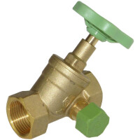 Messing Schrägsitzventil Handrad mit Entleerung 1...