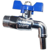 Messing Auslaufhahn 3/4 Zoll glanzverchromt