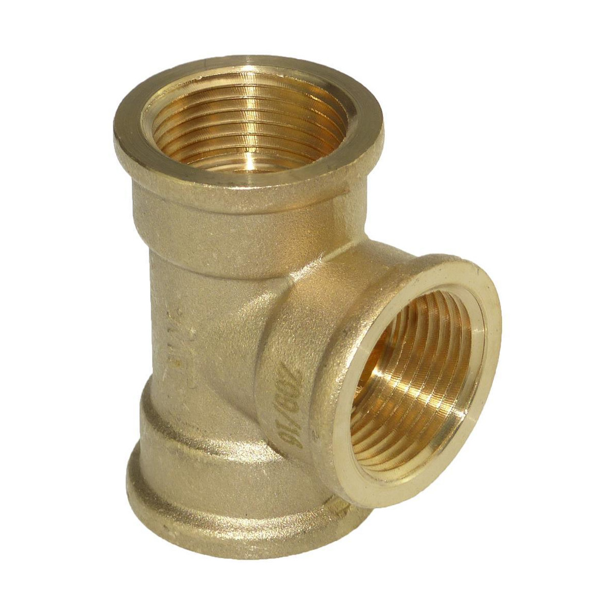 Gewindefitting T-Stück 1/4" AG/IG/IG  Messing vern MS58 60 bar Wasser Druckluft 