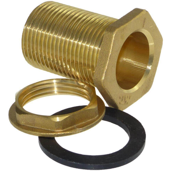 Behälterdurchführung Aus Messing, 1" – Mit NBR-Dichtung, Für Bis 20 Mm Wandstärke