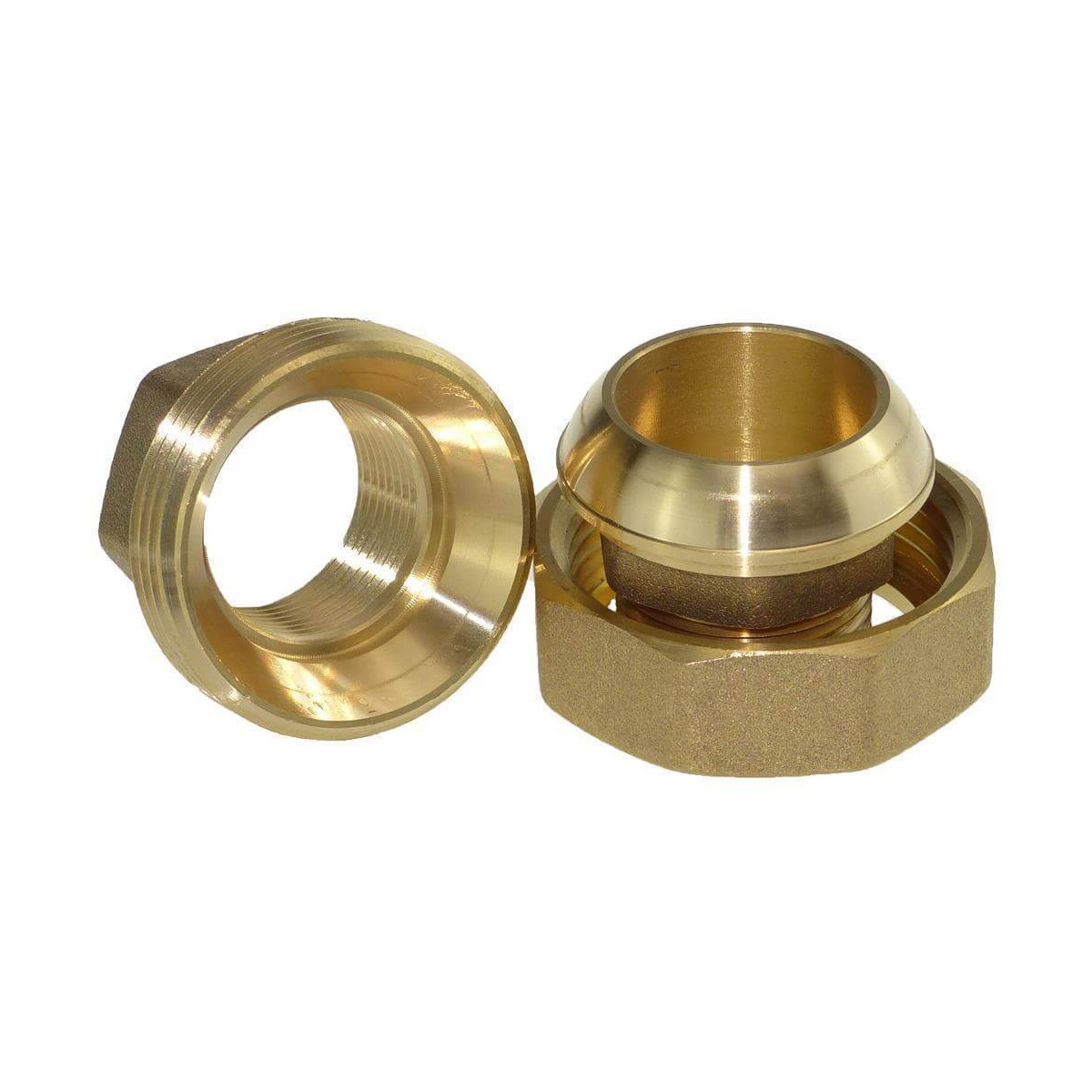 Messing Verschraubung Innen- x Aussengewinde 1/2 Zoll