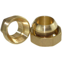 Messing Verschraubung Innen- x Aussengewinde 1 1/4 Zoll